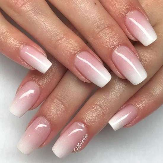 unha gel clara para trabalho