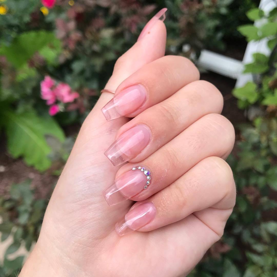 inspiração unhas transparentes naturais