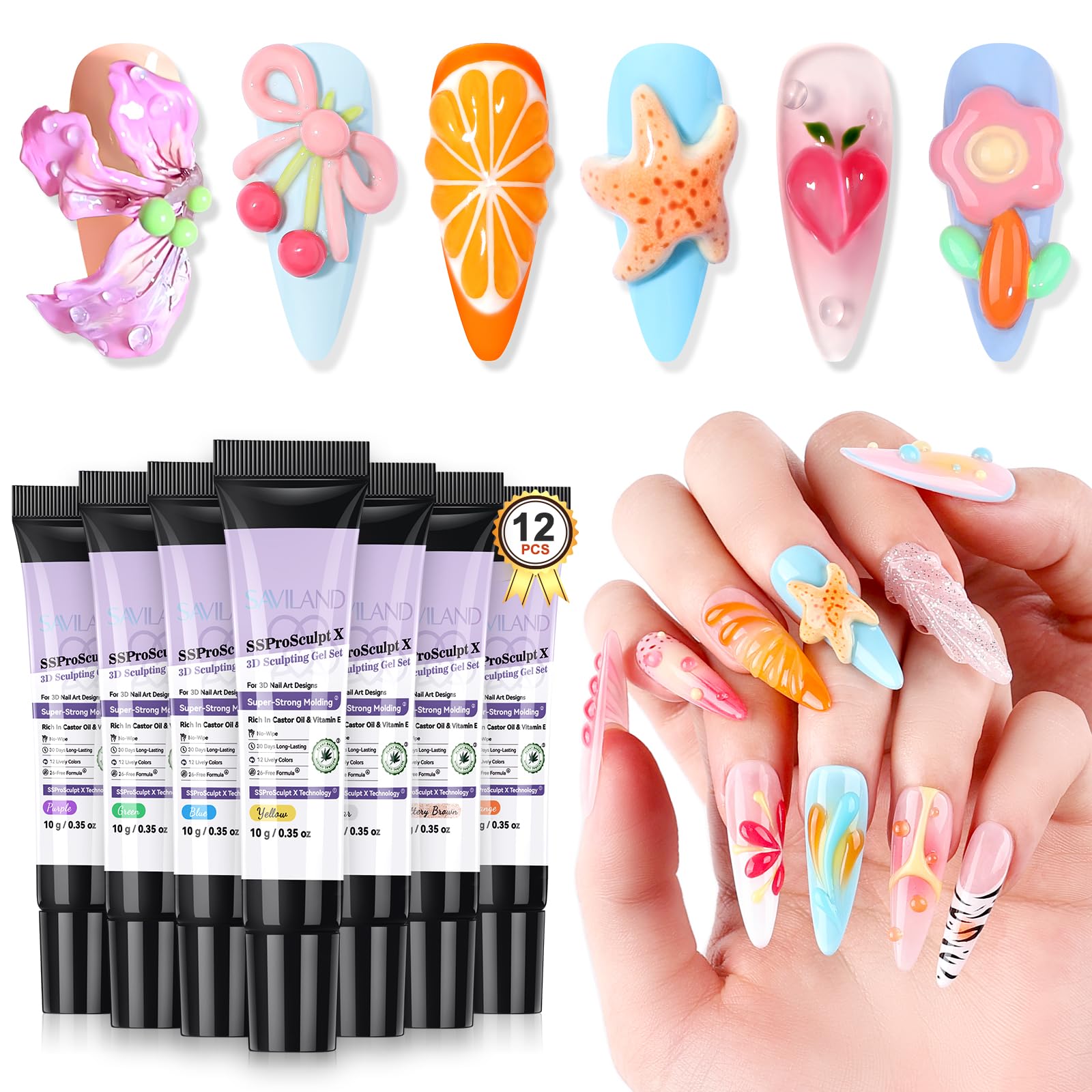 unhas 3d gel