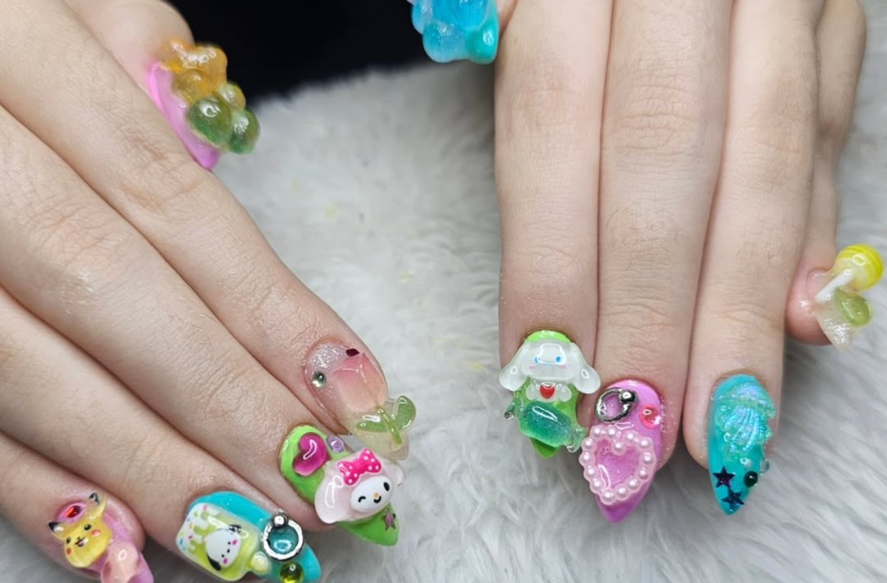 unhas 3d para casamento