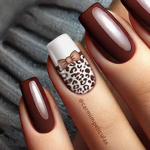 unhas animal print