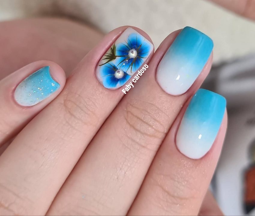 Inspirações de unhas azul bebê para cada ocasião