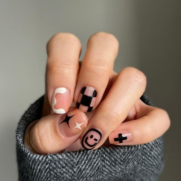 inspiração unhas curtinhas estilos