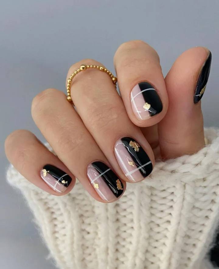 unhas curtas decoradas simples