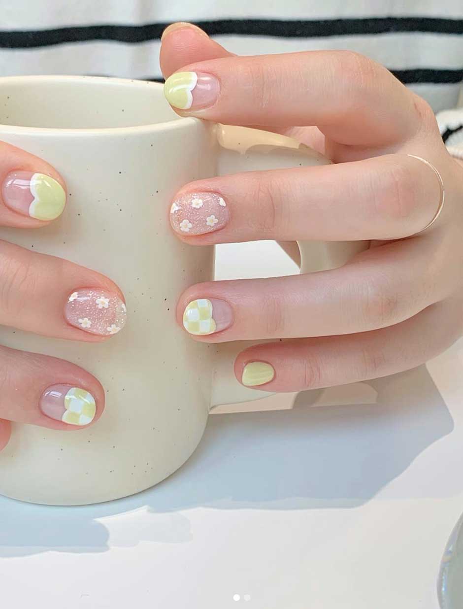 unhas curtas decoradas inspiração