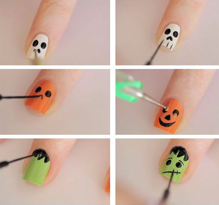 unhas decoradas halloween fáceis