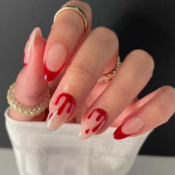 unhas de halloween simples