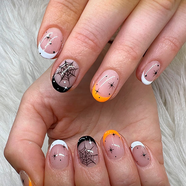 unhas halloween minimalistas