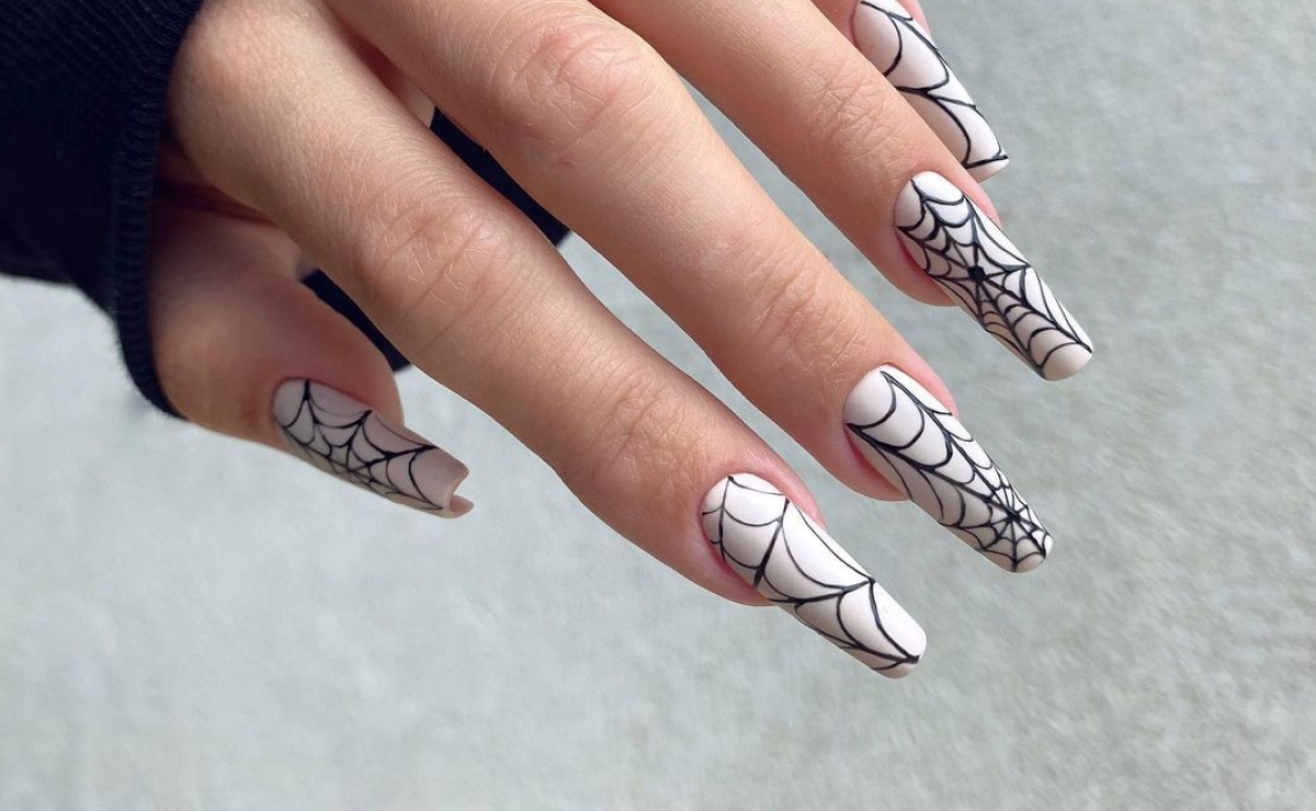 unhas halloween degradê