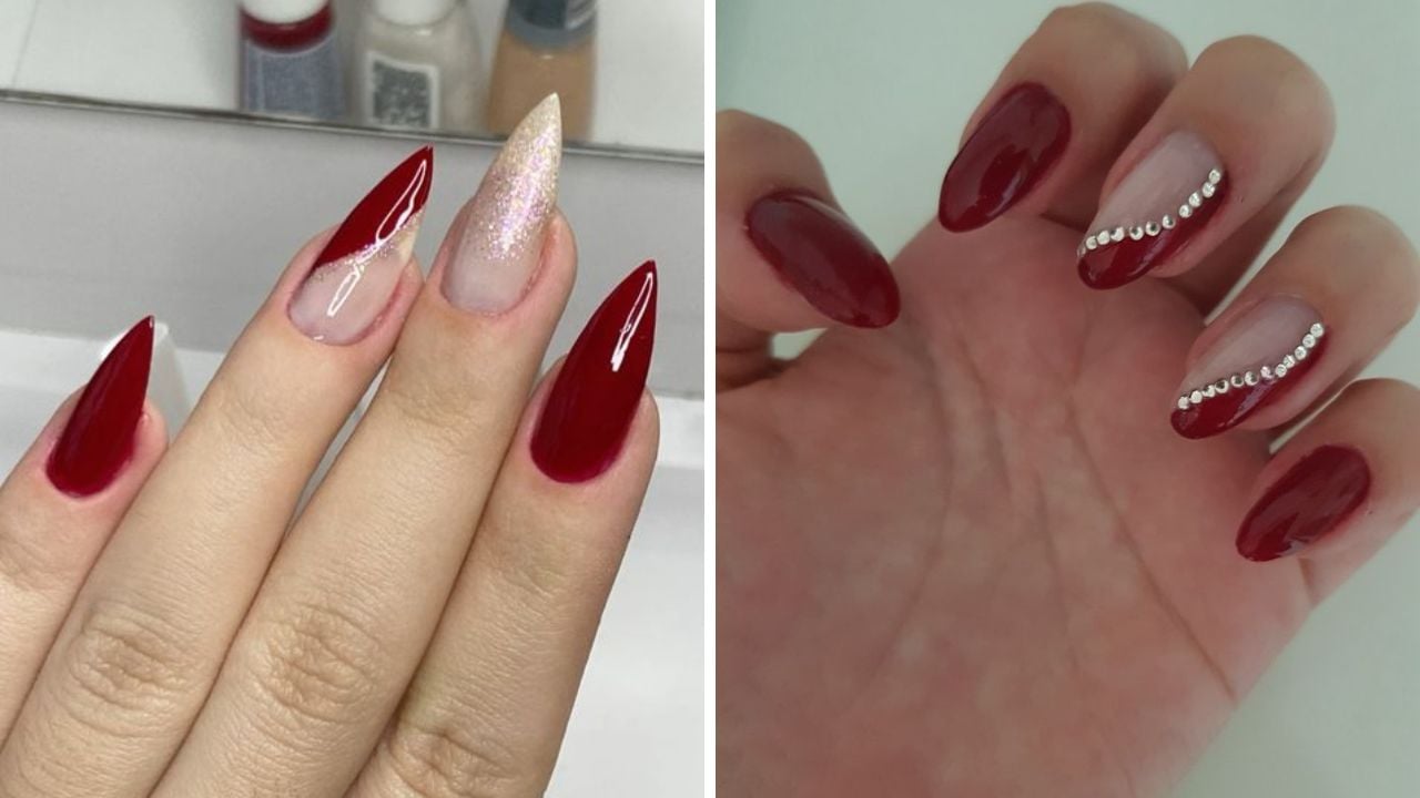 unhas decoração vermelha