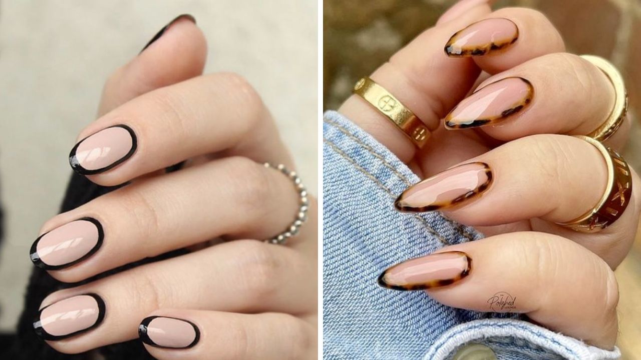 unhas decoradas com contorno
