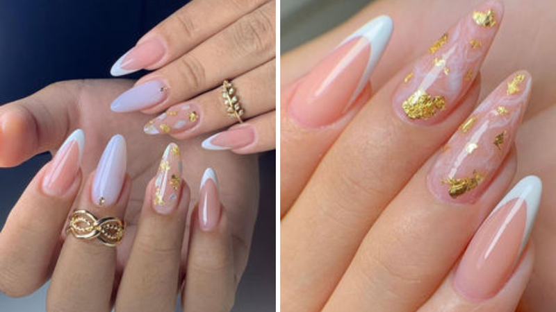 Unhas Francesinha Dourada: Passo a Passo