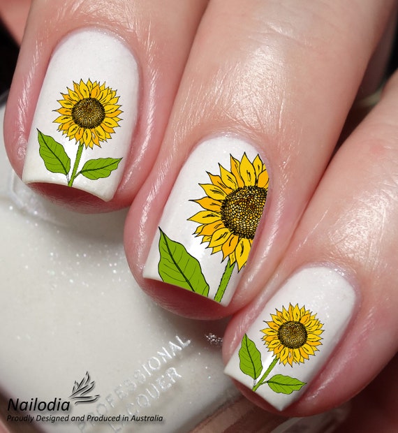 inspiração unhas girassol pinterest