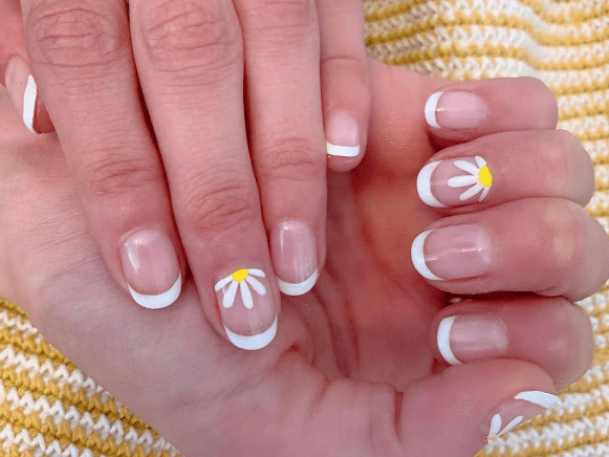 unhas decoradas girassol passo a passo