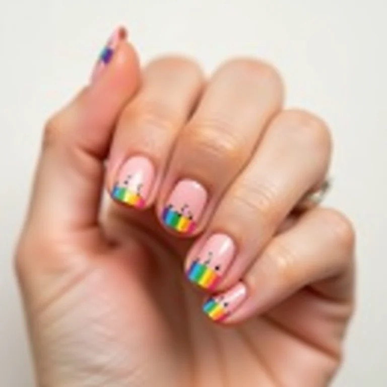 unhas decoradas com tema de festa junina
