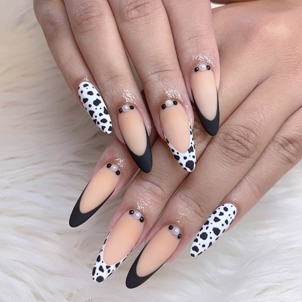 unhas decoradas de vaquinha