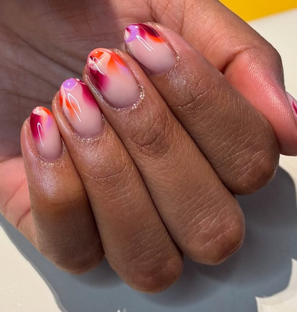unhas redondas minimalistas