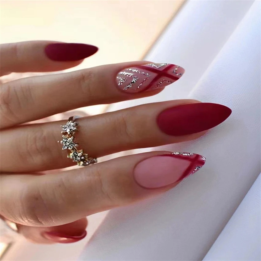 unhas decoradas vermelha