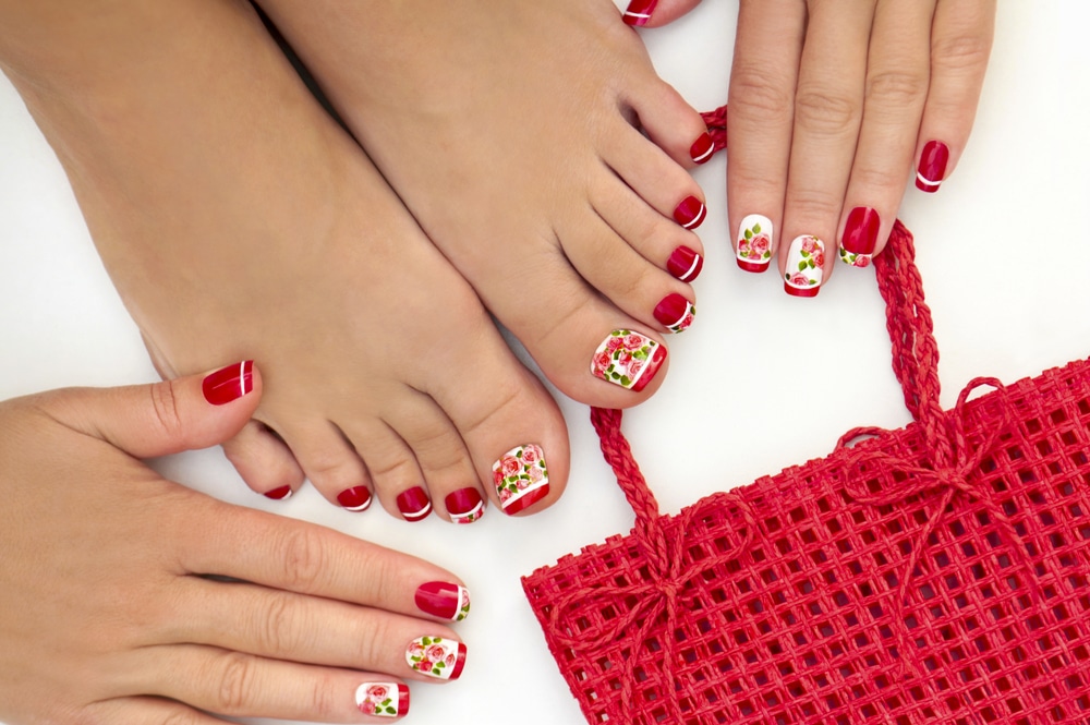 pedicure decorada