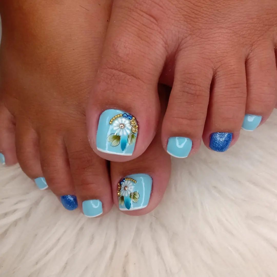 pedicure decorada