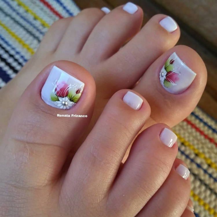 nail art nos pés