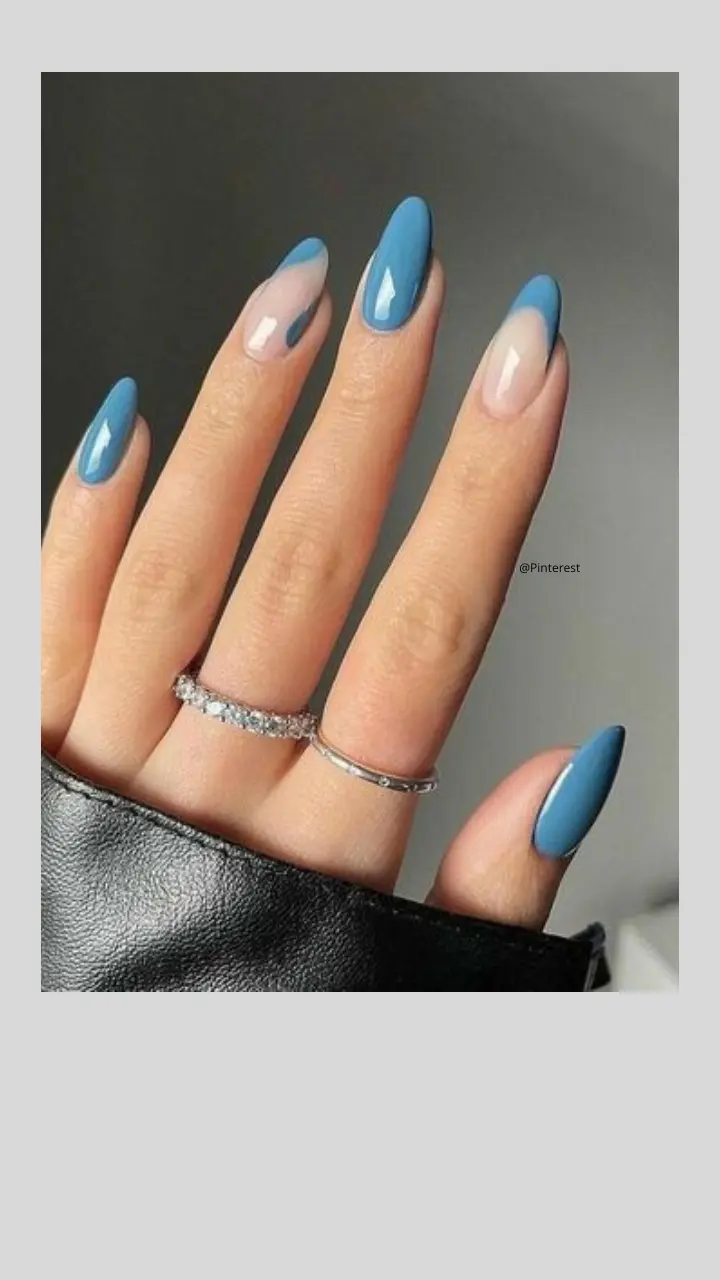 Unhas Em Gel Azul