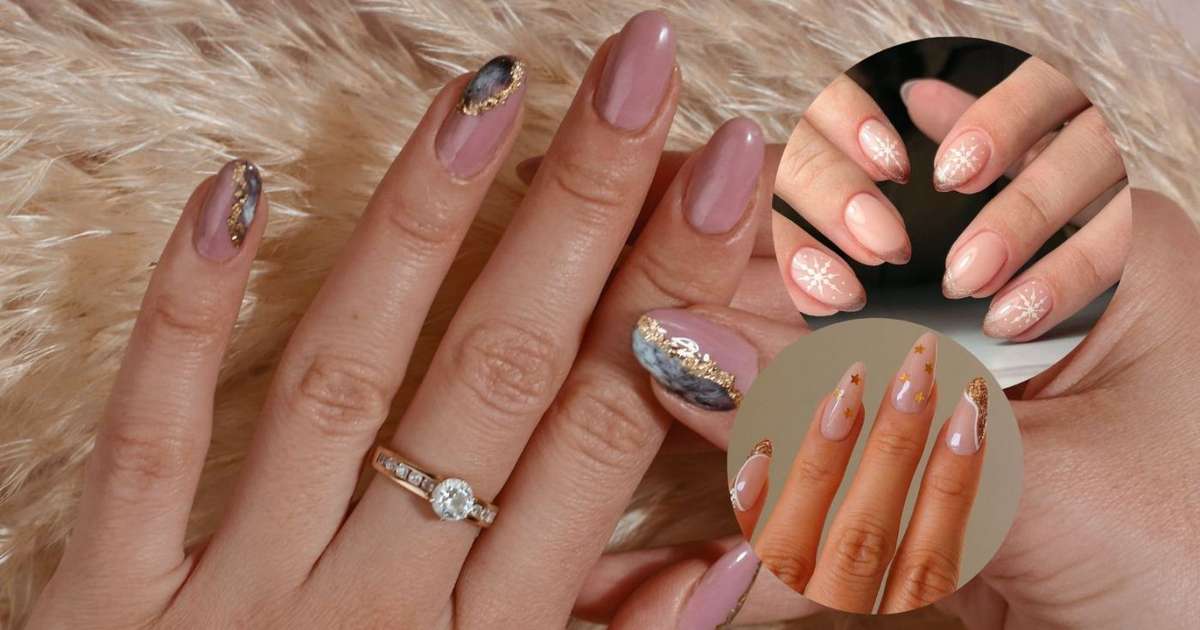 unhas em gel para fim de ano