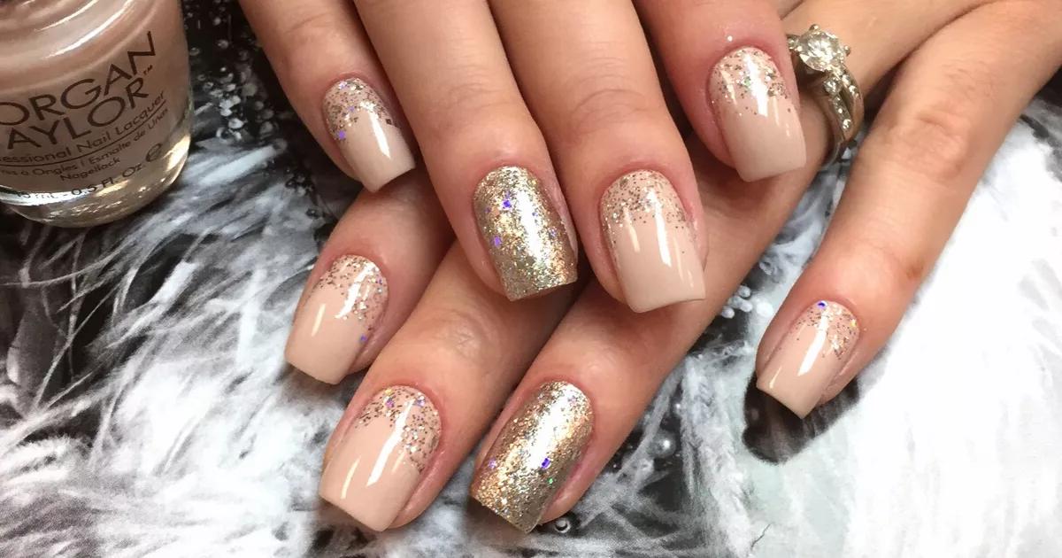 unhas em gel para fim de ano
