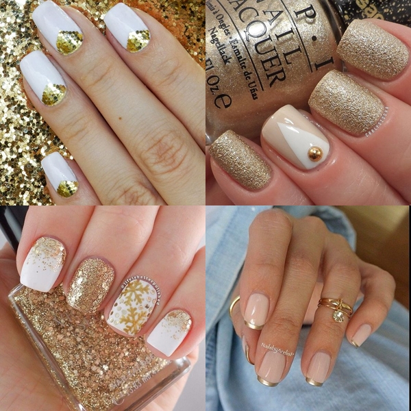 unhas em gel pro ano novo