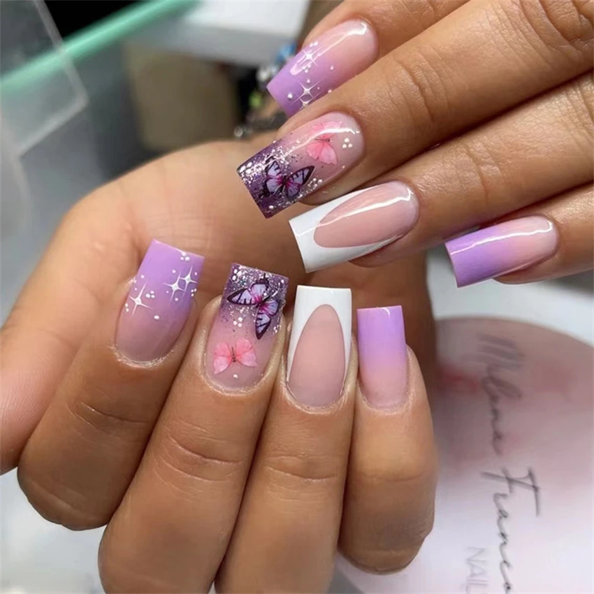 unhas encapsuladas delicadas rosa