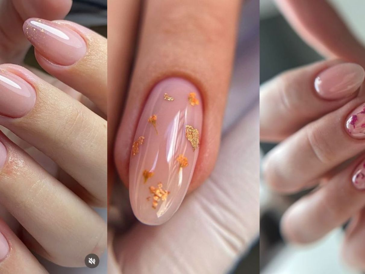 unhas encapsuladas delicadas rosa