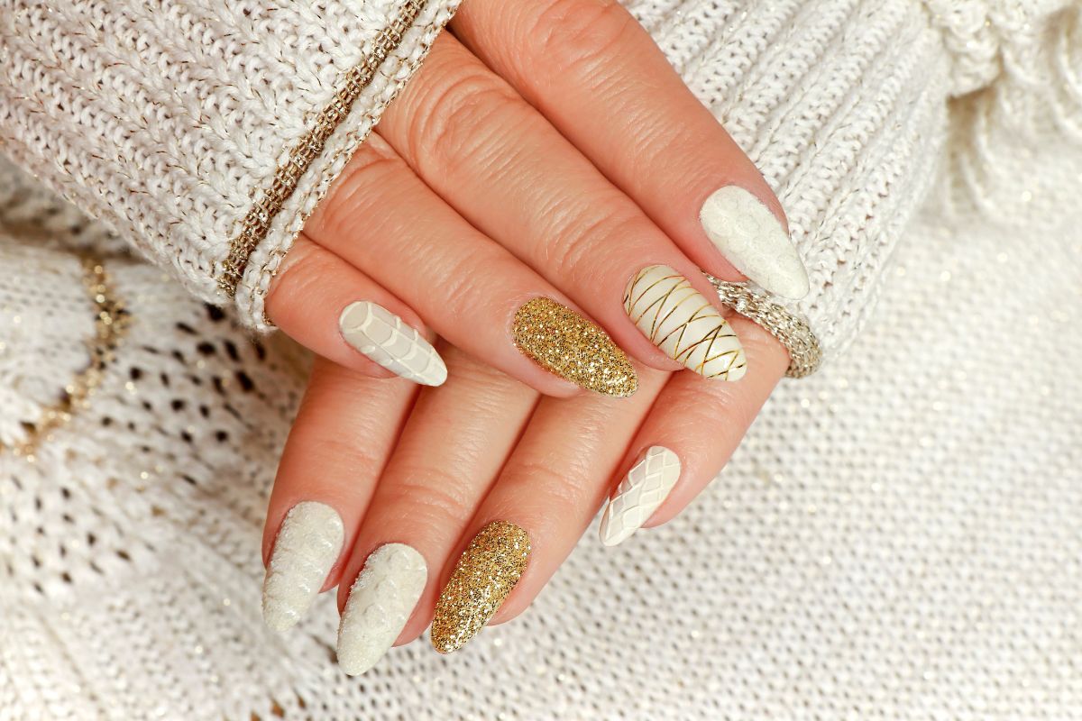 unhas decoradas fim de ano