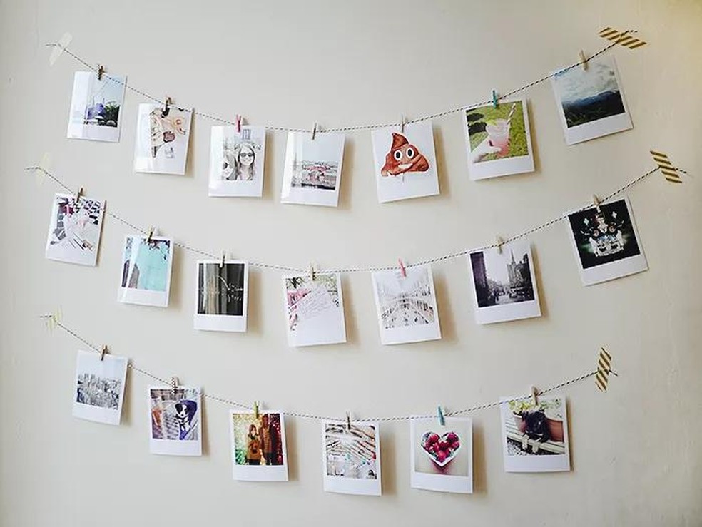 ideias criativas varal de fotos decoração aniversário