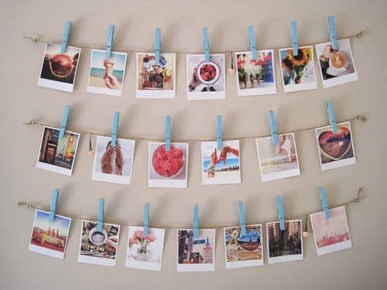 varal de fotos led vs varal de fotos simples aniversário