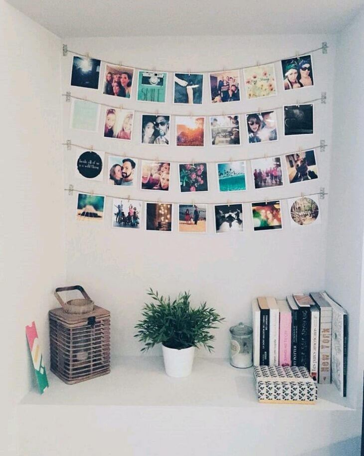 varal de fotos decoração aniversario