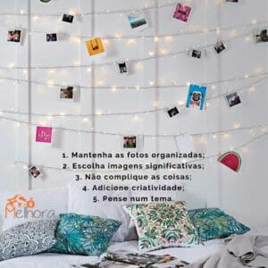 ideias criativas varal de fotos decoração aniversário