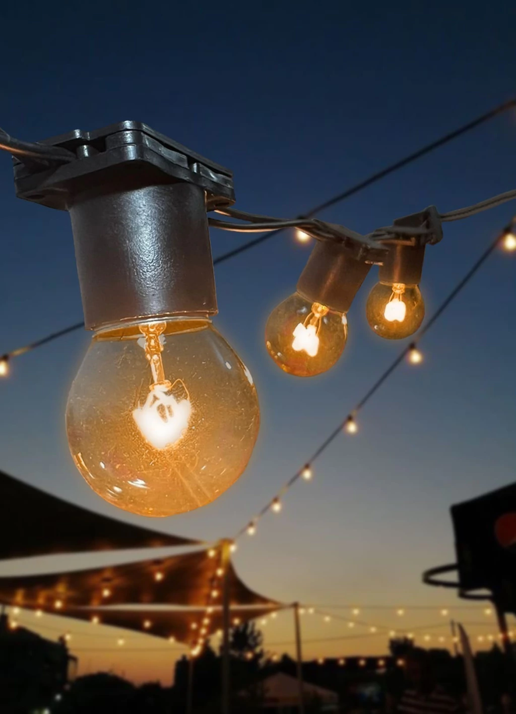 ideias criativas varal de lampadas decoração