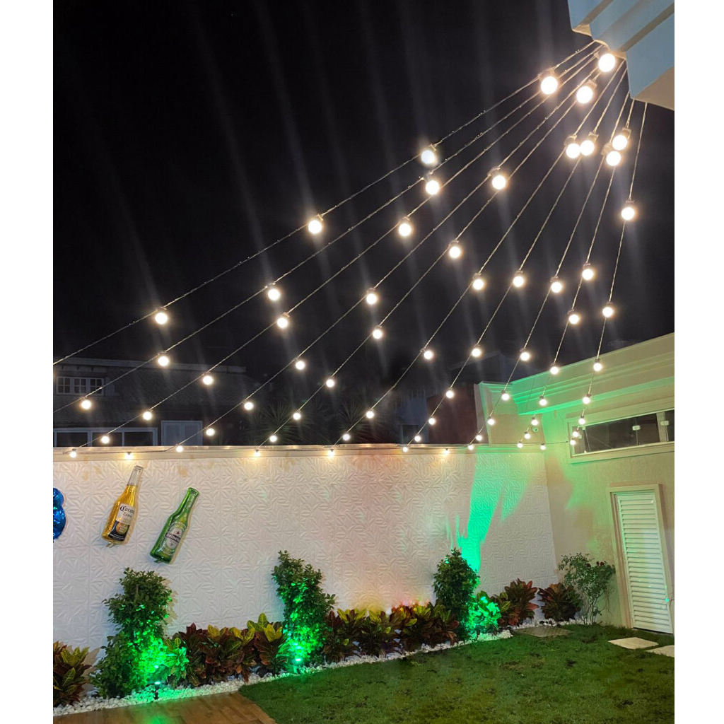 como fazer varal de lampadas com soquete e27