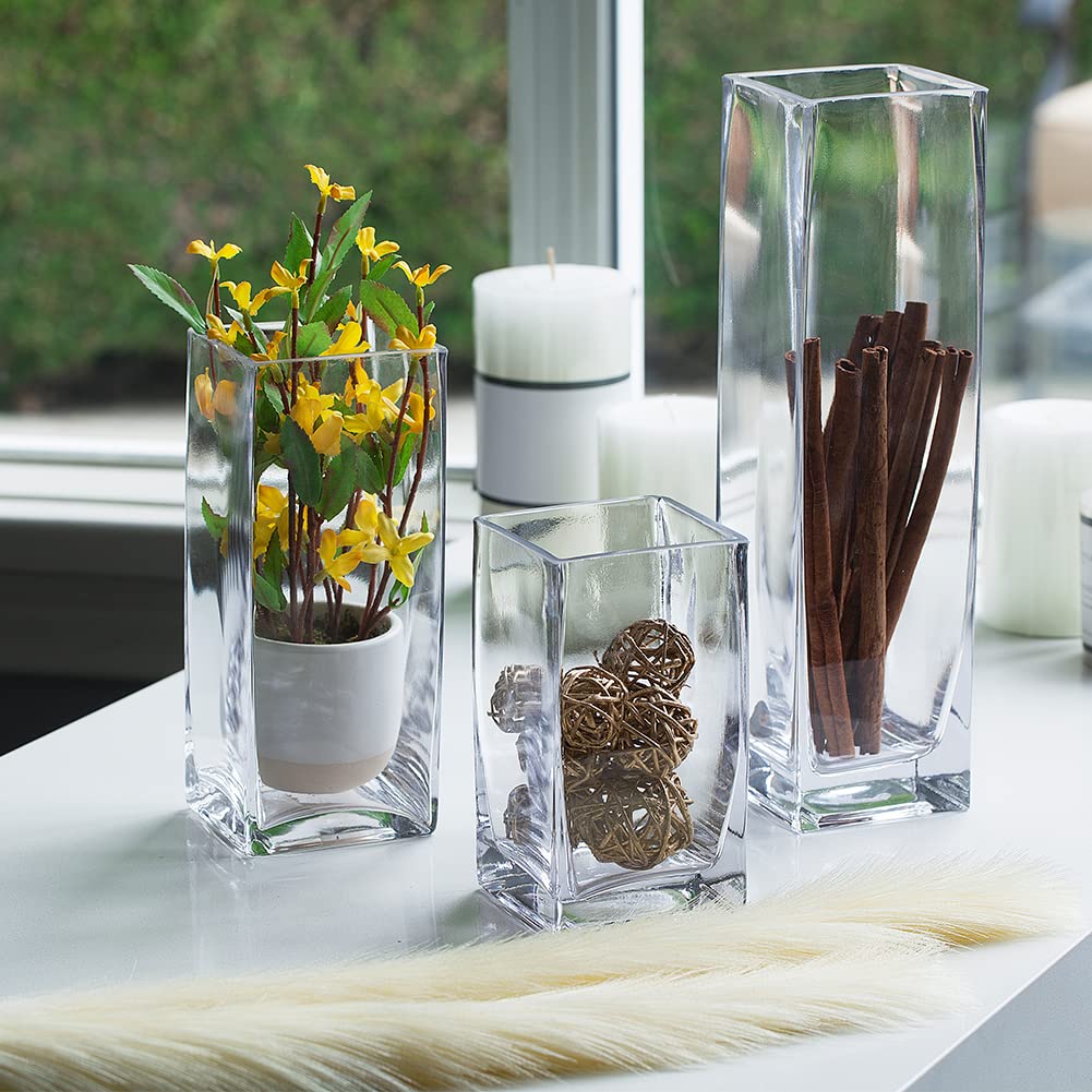 vasos de vidro quadrados