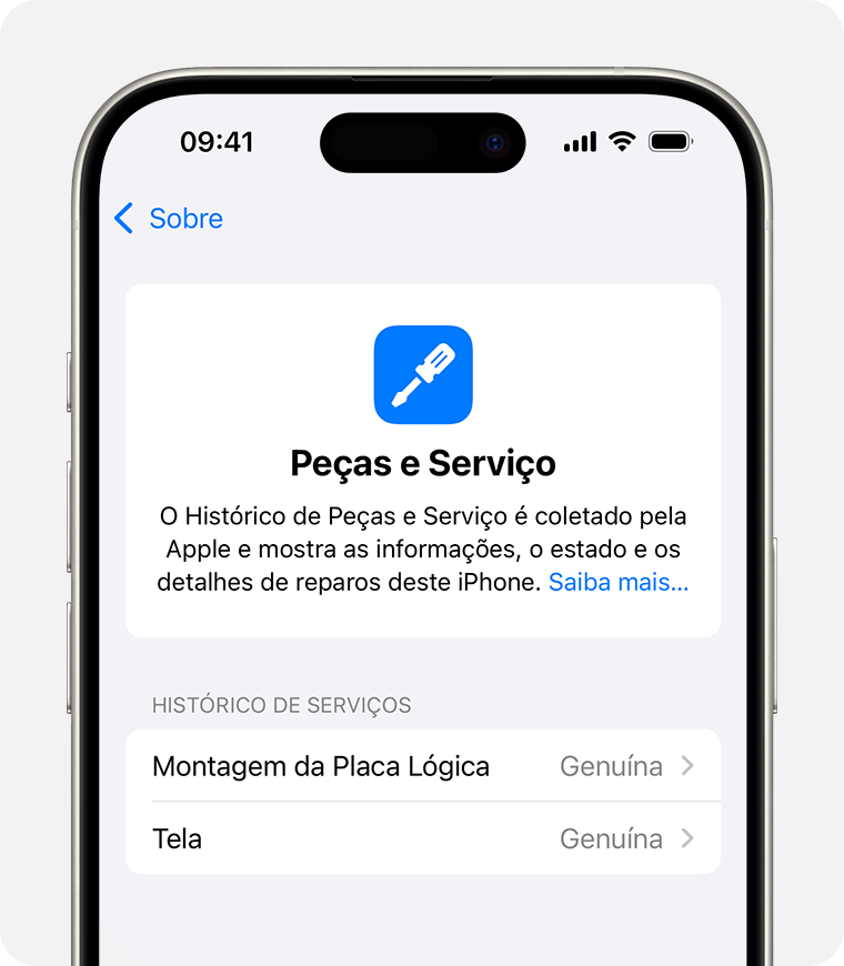 ver as peças substituídas