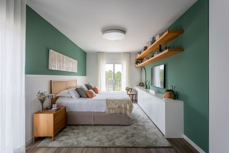 verde esmeralda ou verde musgo decoração