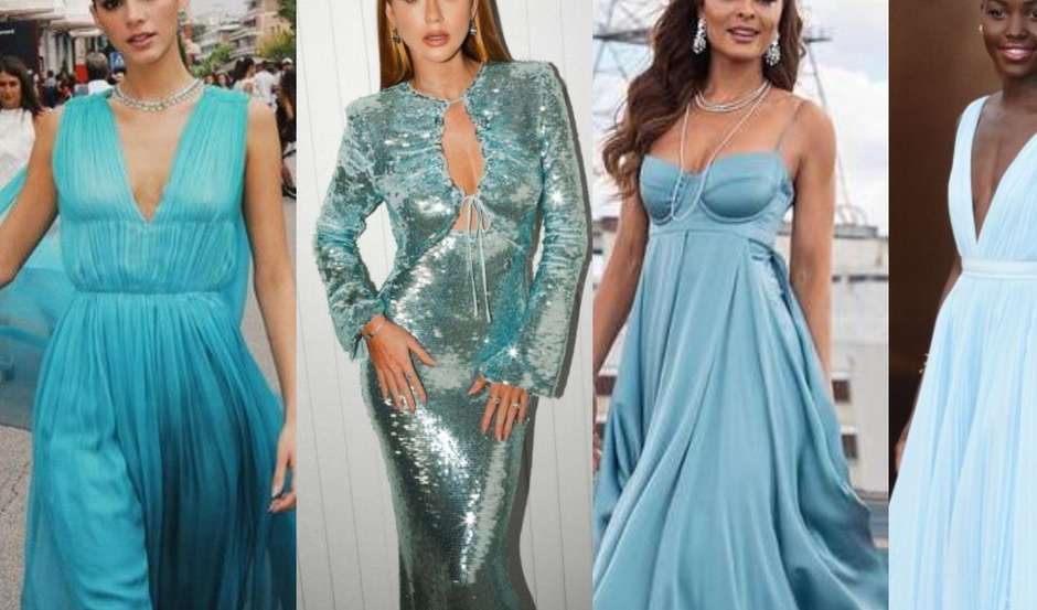 vestido azul celeste