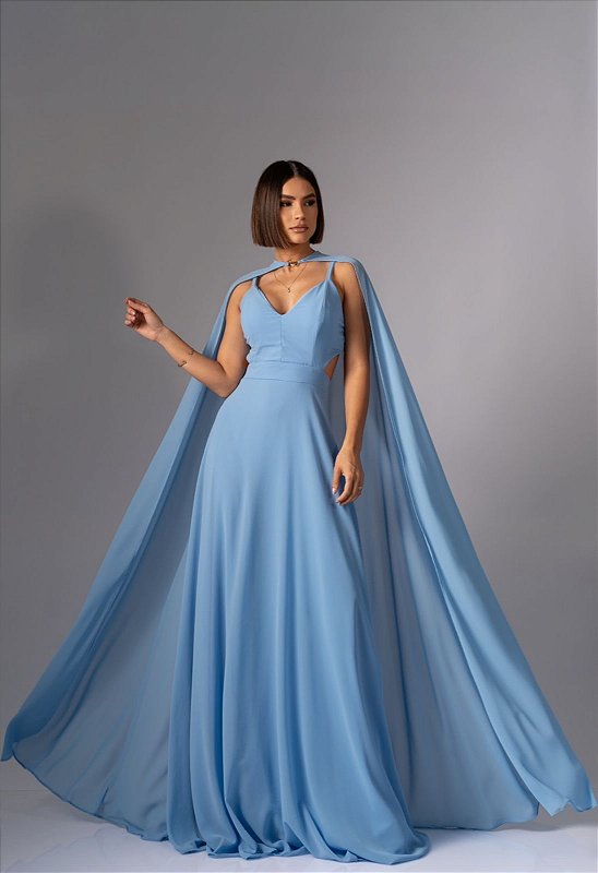 vestido azul celeste