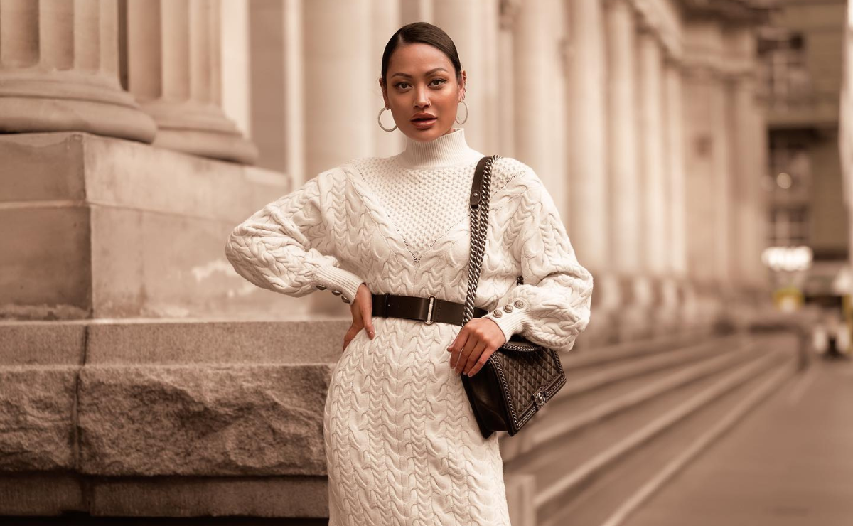 vestido branco inverno