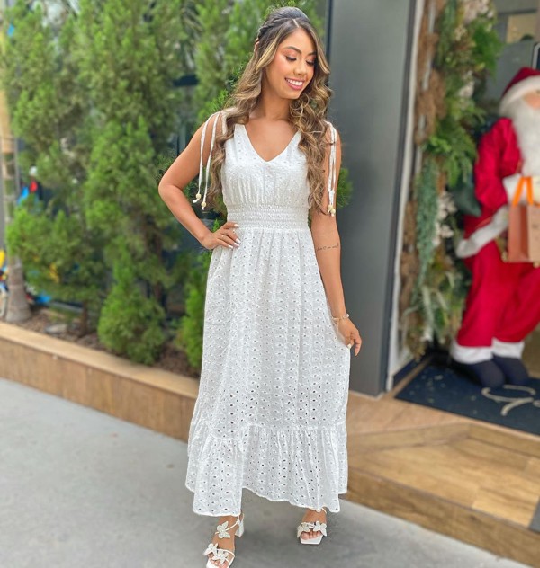 vestido branco inverno