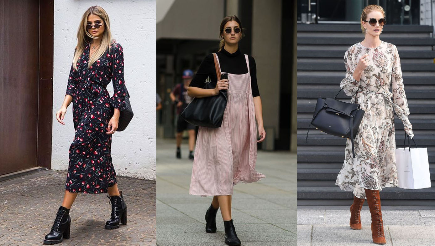Looks Casuais com Vestido e Bota para o Dia a Dia