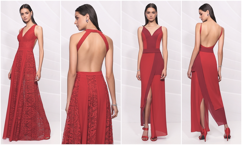 vestido com decote nas costas