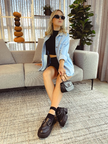 vestido com mocassim