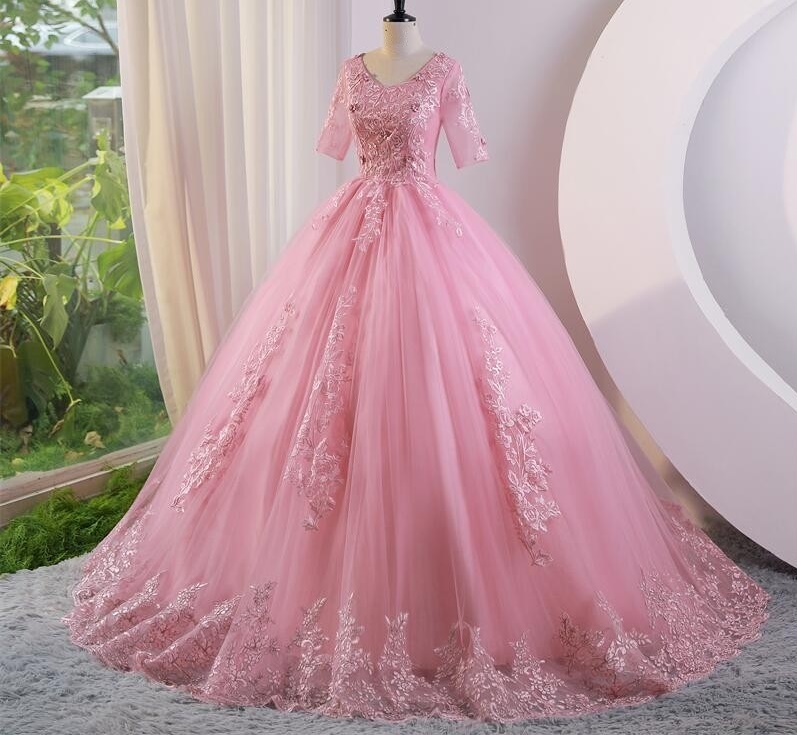 vestido de noiva rosa