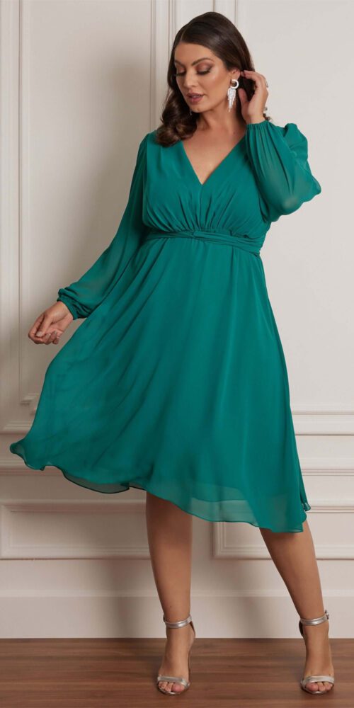 vestido longo esporte fino